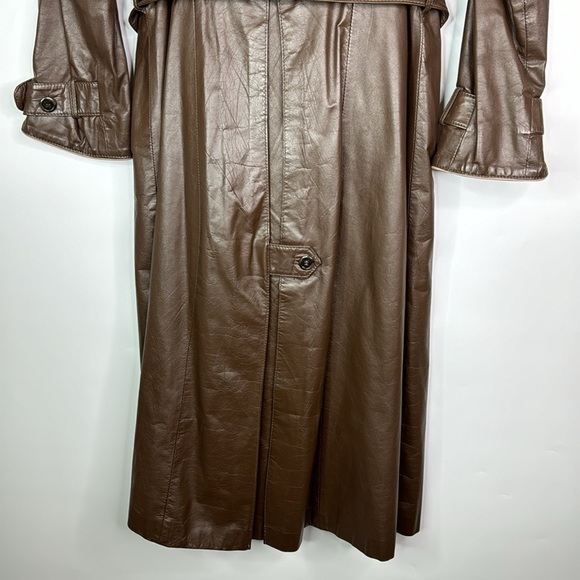 Vintage A&F Originals Brown Trench Jacket Size 8 - Picture 7 of 14